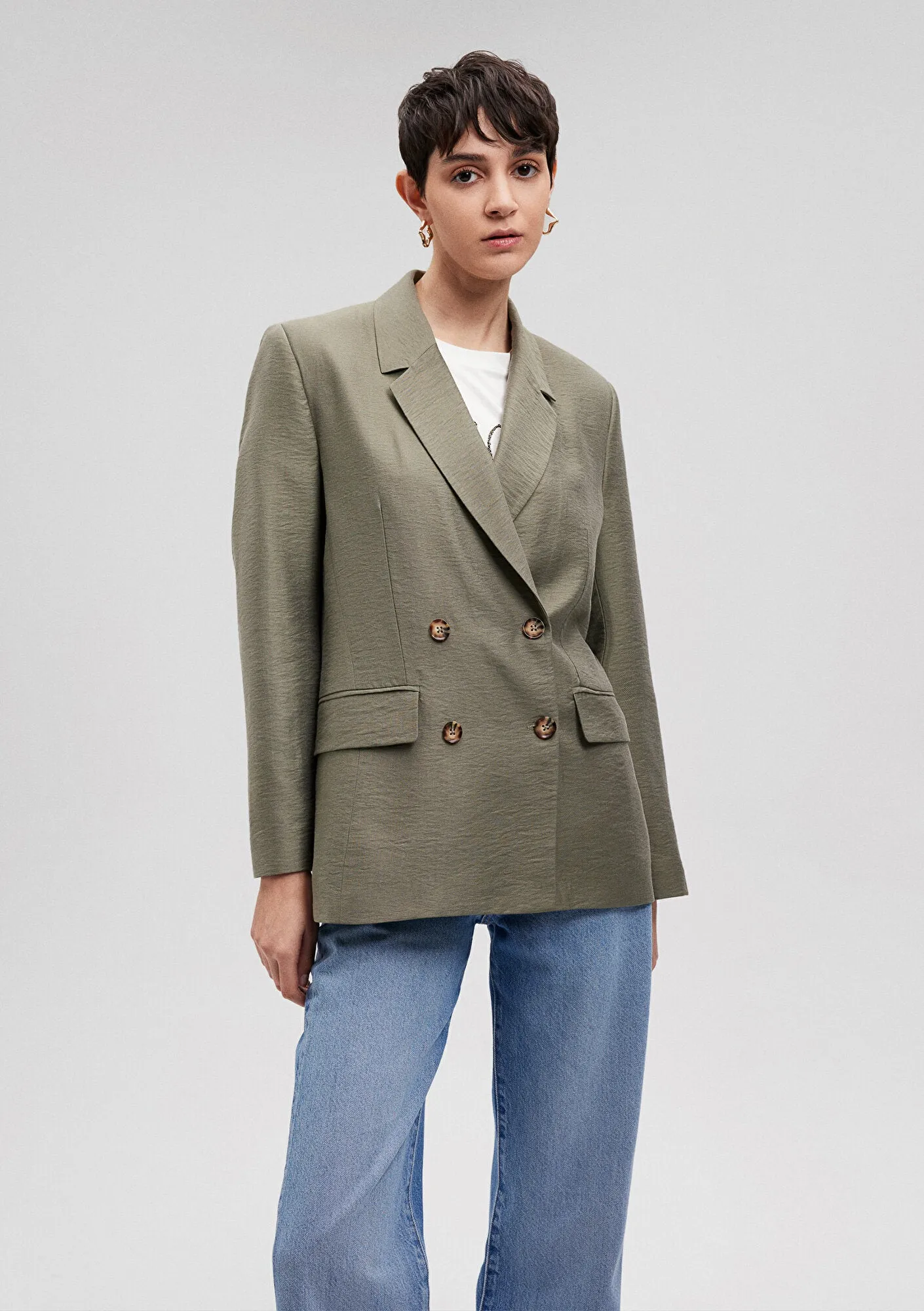 Grey Blazer Jacket