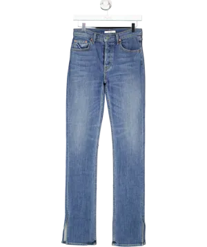 grlfrnd Blue Natalia High Rise Skinny Split Jeans W27