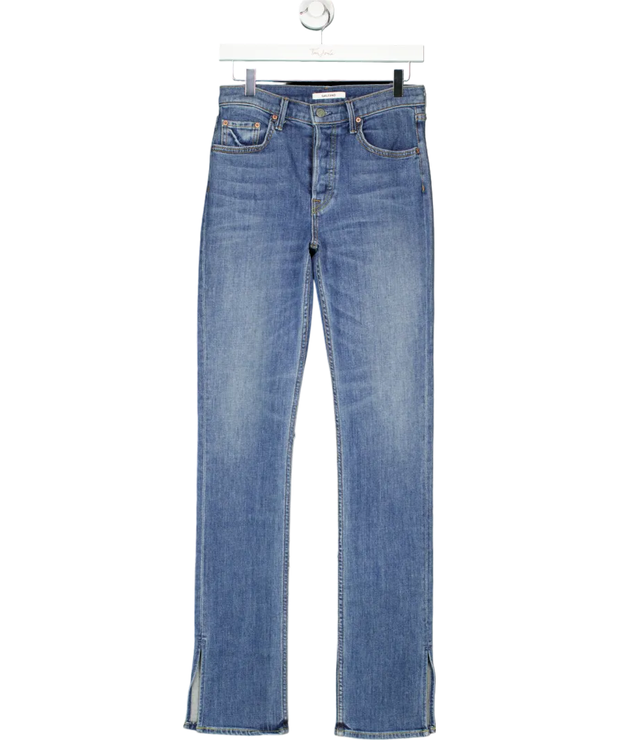 grlfrnd Blue Natalia High Rise Skinny Split Jeans W27