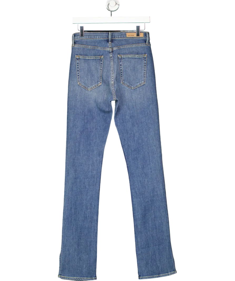 grlfrnd Blue Natalia High Rise Skinny Split Jeans W27