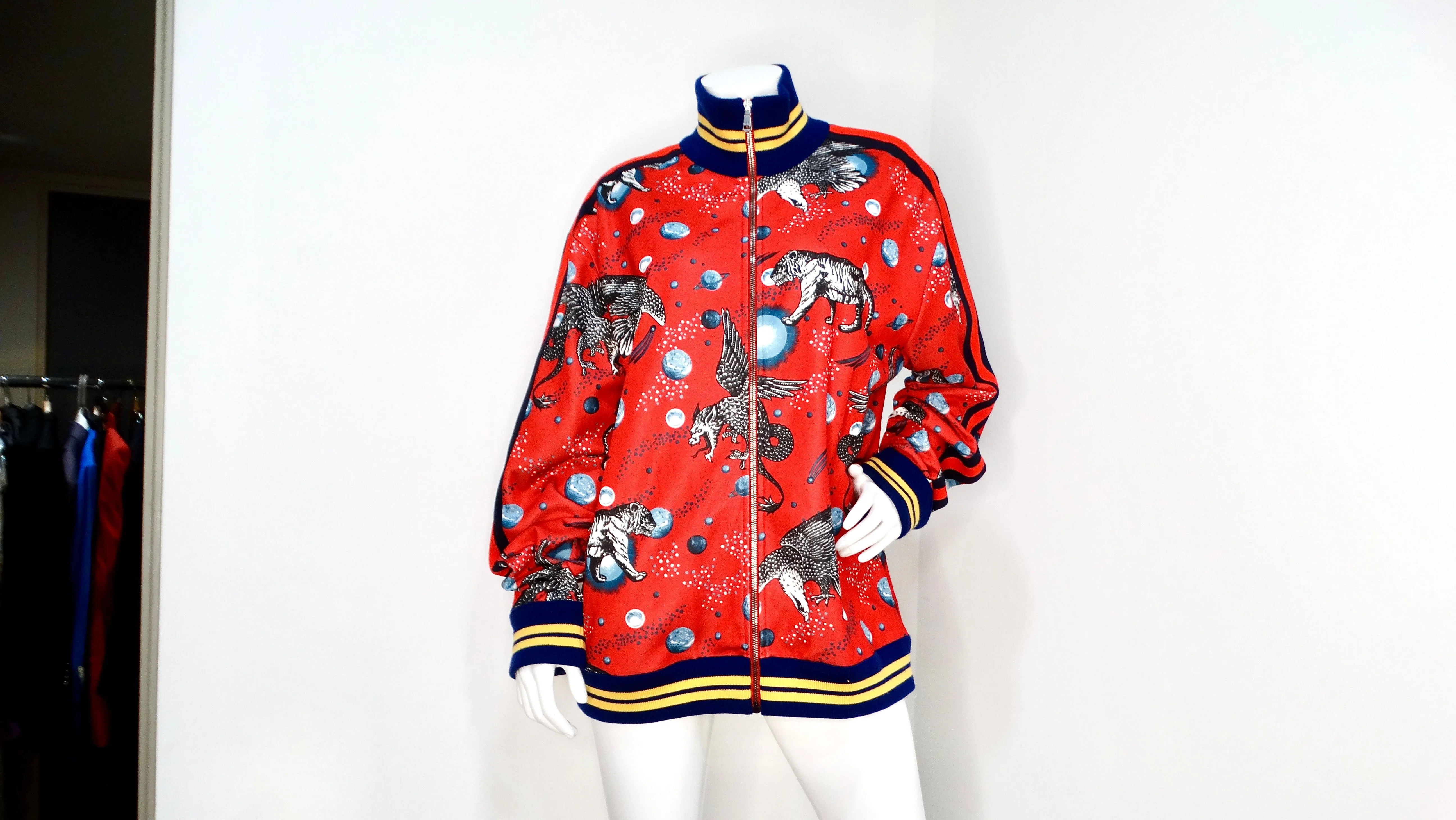 Gucci Space Animals Red Zip-Up Track Jacket