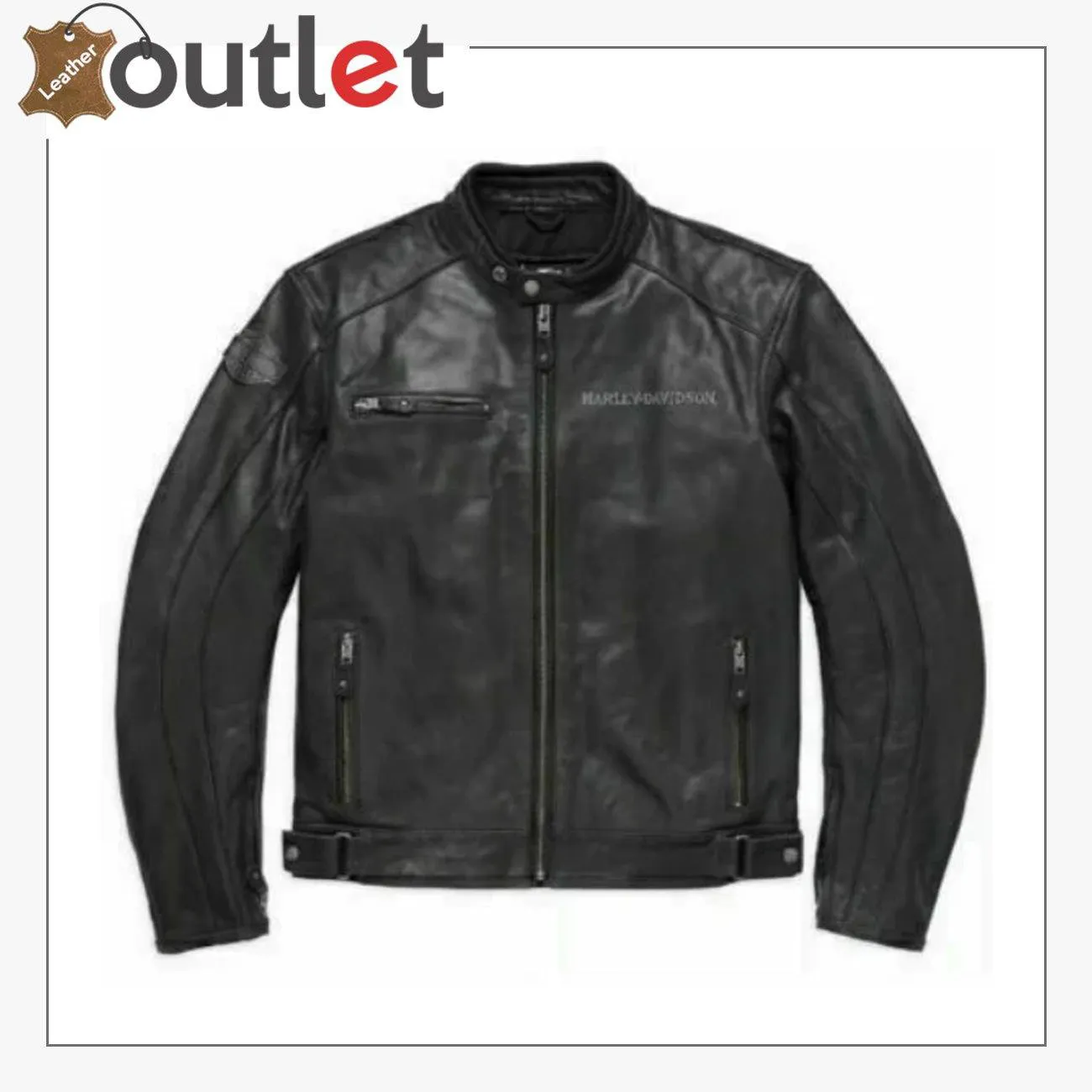 Harley Davidson Men's Reflective Skull Leather Jacket