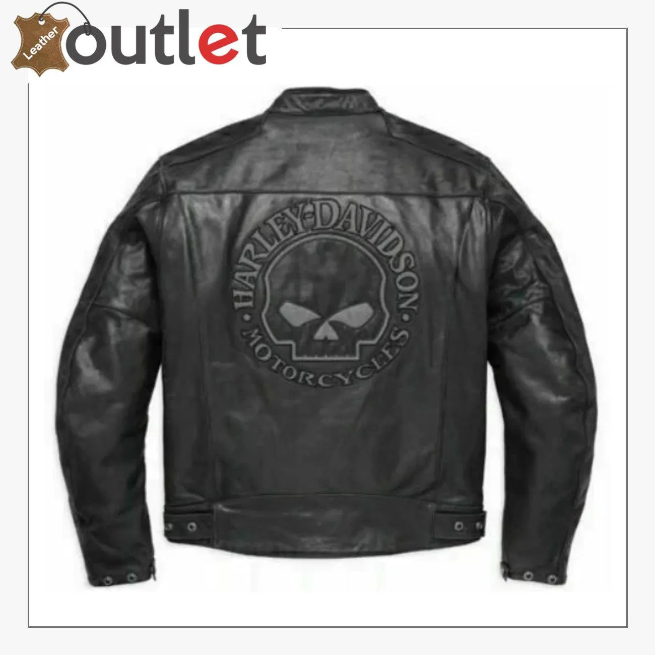 Harley Davidson Men's Reflective Skull Leather Jacket