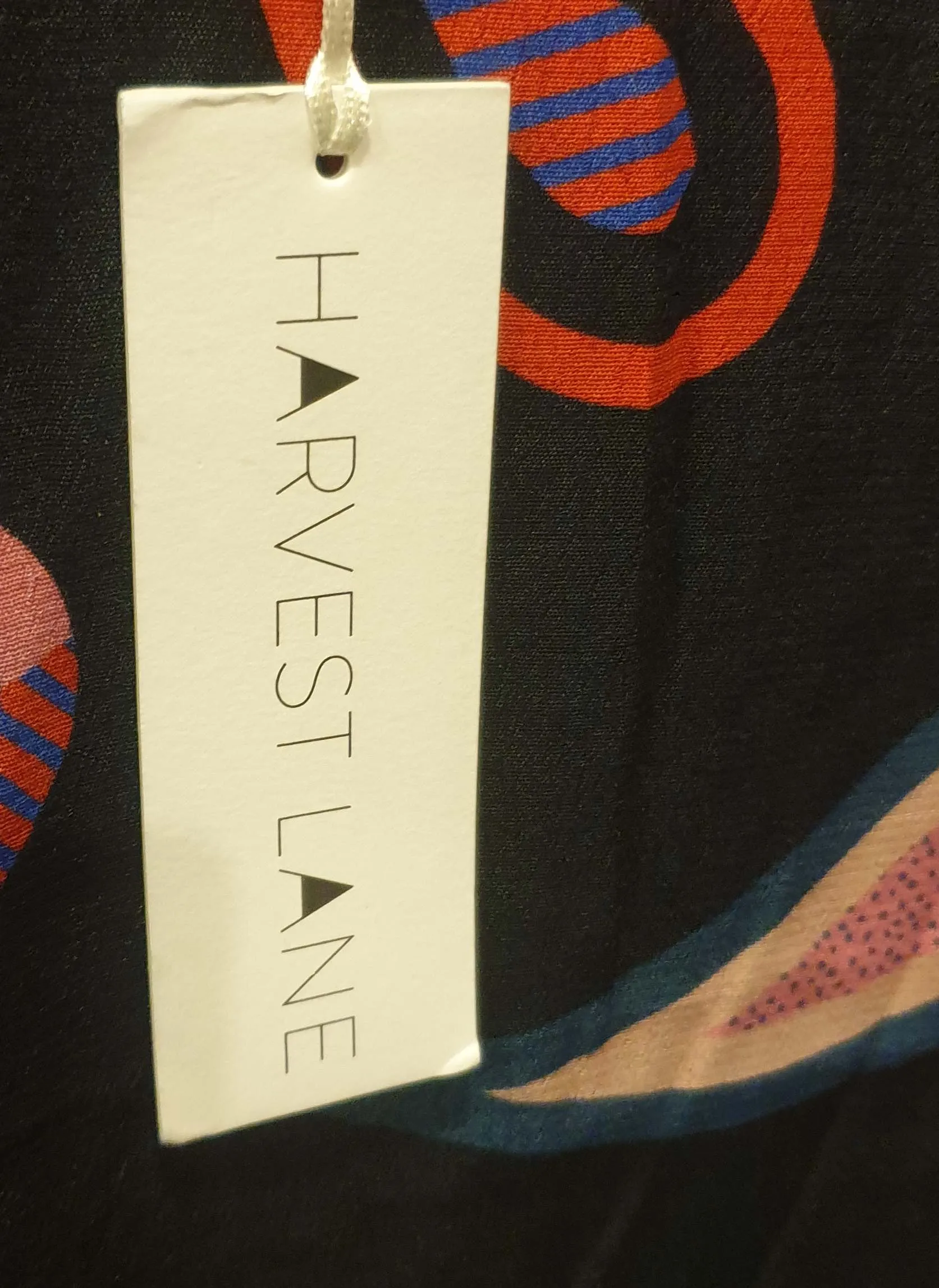 Harvest Lane black print long sleeve dress size 12