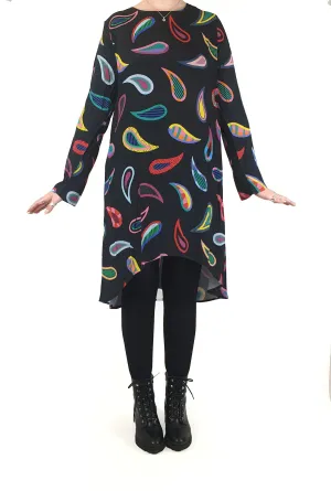 Harvest Lane black print long sleeve dress size 12