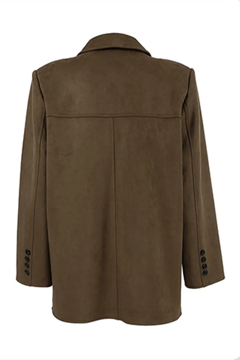 HCT1095 Velvet Streetwear Blazer Outerwear