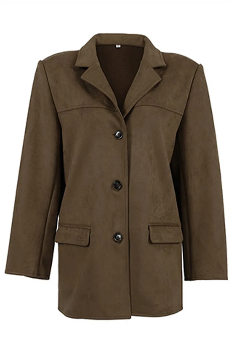 HCT1095 Velvet Streetwear Blazer Outerwear