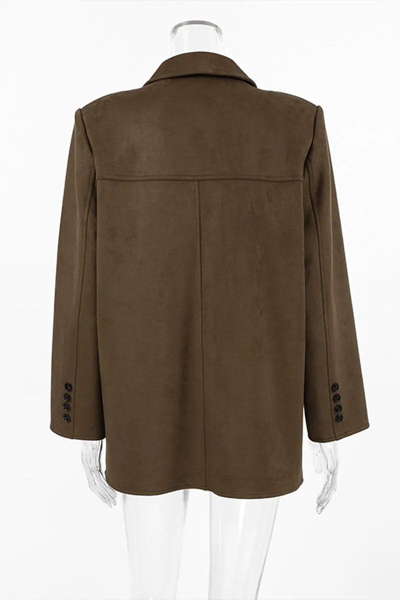HCT1095 Velvet Streetwear Blazer Outerwear