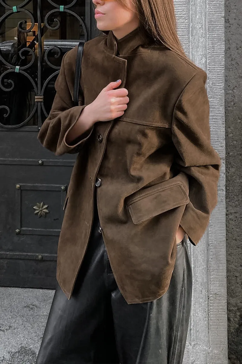 HCT1095 Velvet Streetwear Blazer Outerwear