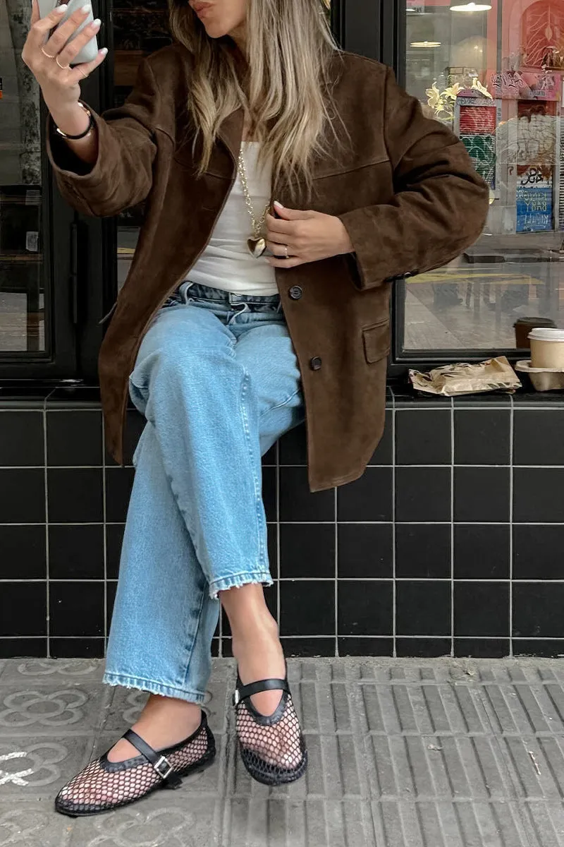 HCT1095 Velvet Streetwear Blazer Outerwear