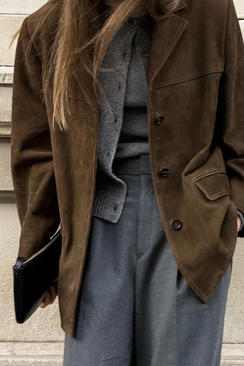 HCT1095 Velvet Streetwear Blazer Outerwear