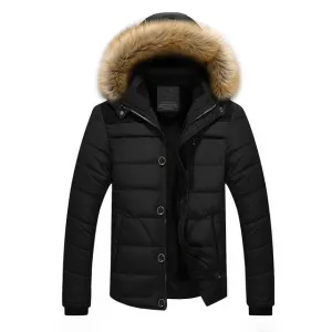 High Quality Men Down Jacket Brand Clothing Casual Warm Hooded Fur Collar Coats Winter Jackets PARKAS