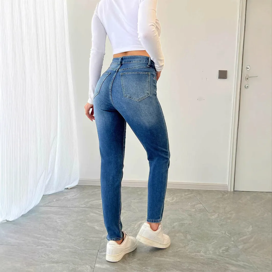 High Waist Stretch Skinny Jeans