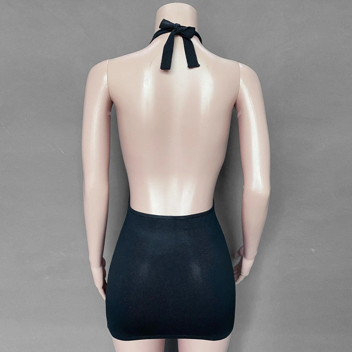 Holiday Sheath Halter Knitting Dresses