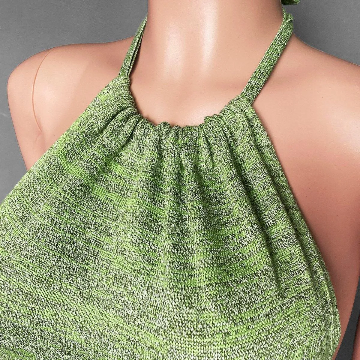 Holiday Sheath Halter Knitting Dresses