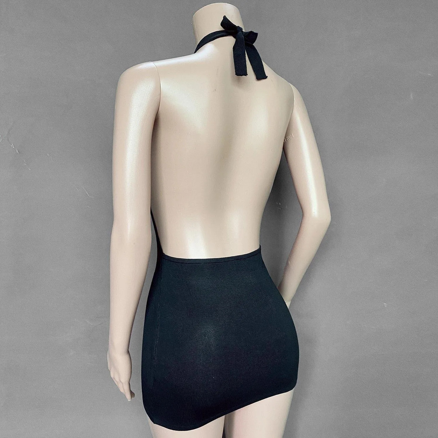 Holiday Sheath Halter Knitting Dresses