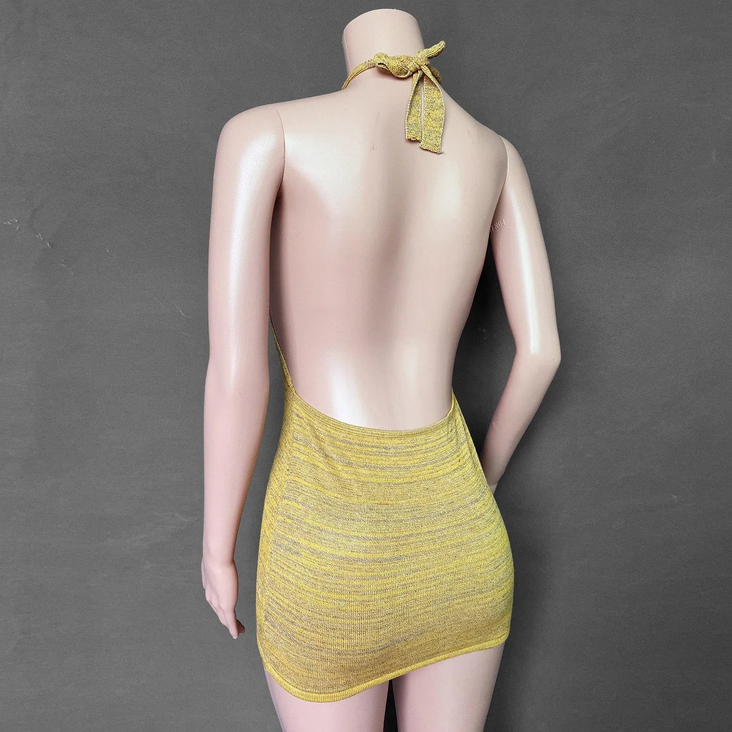 Holiday Sheath Halter Knitting Dresses