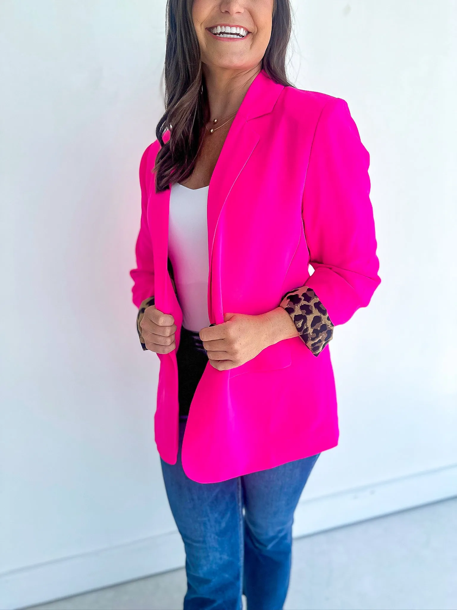 Hot Pink & Cheetah Blazer
