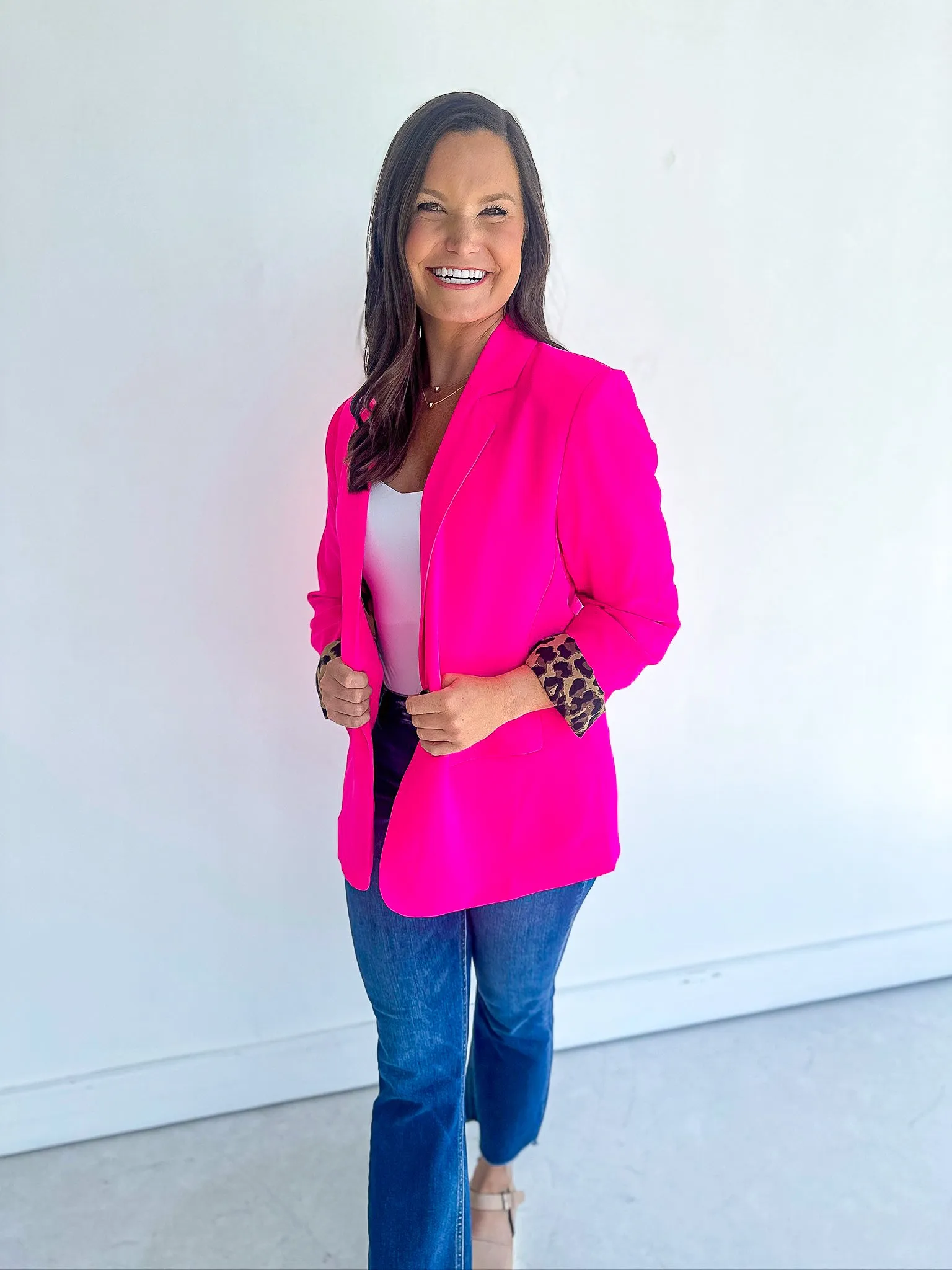 Hot Pink & Cheetah Blazer