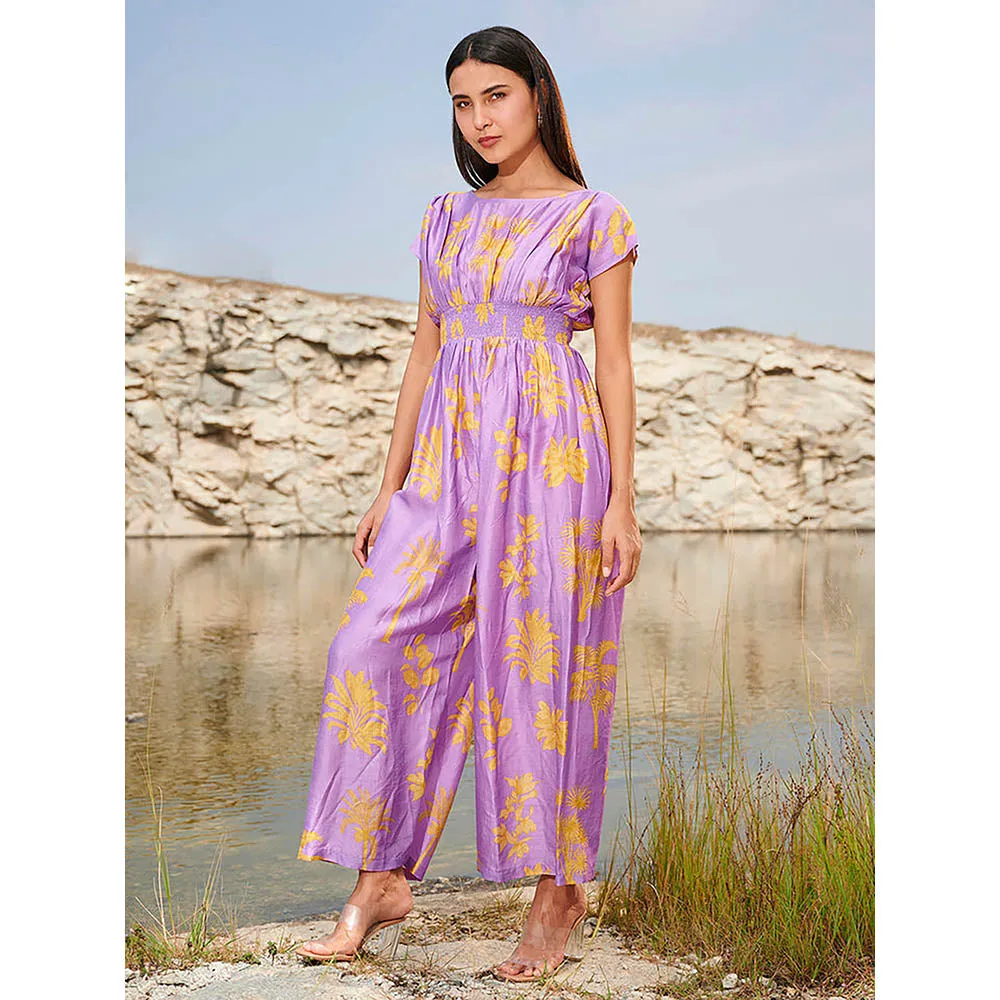 House of Soi Purple Chilies Printed Jumpsuit