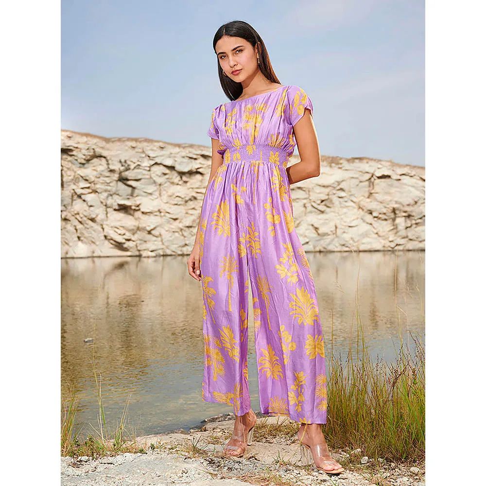 House of Soi Purple Chilies Printed Jumpsuit
