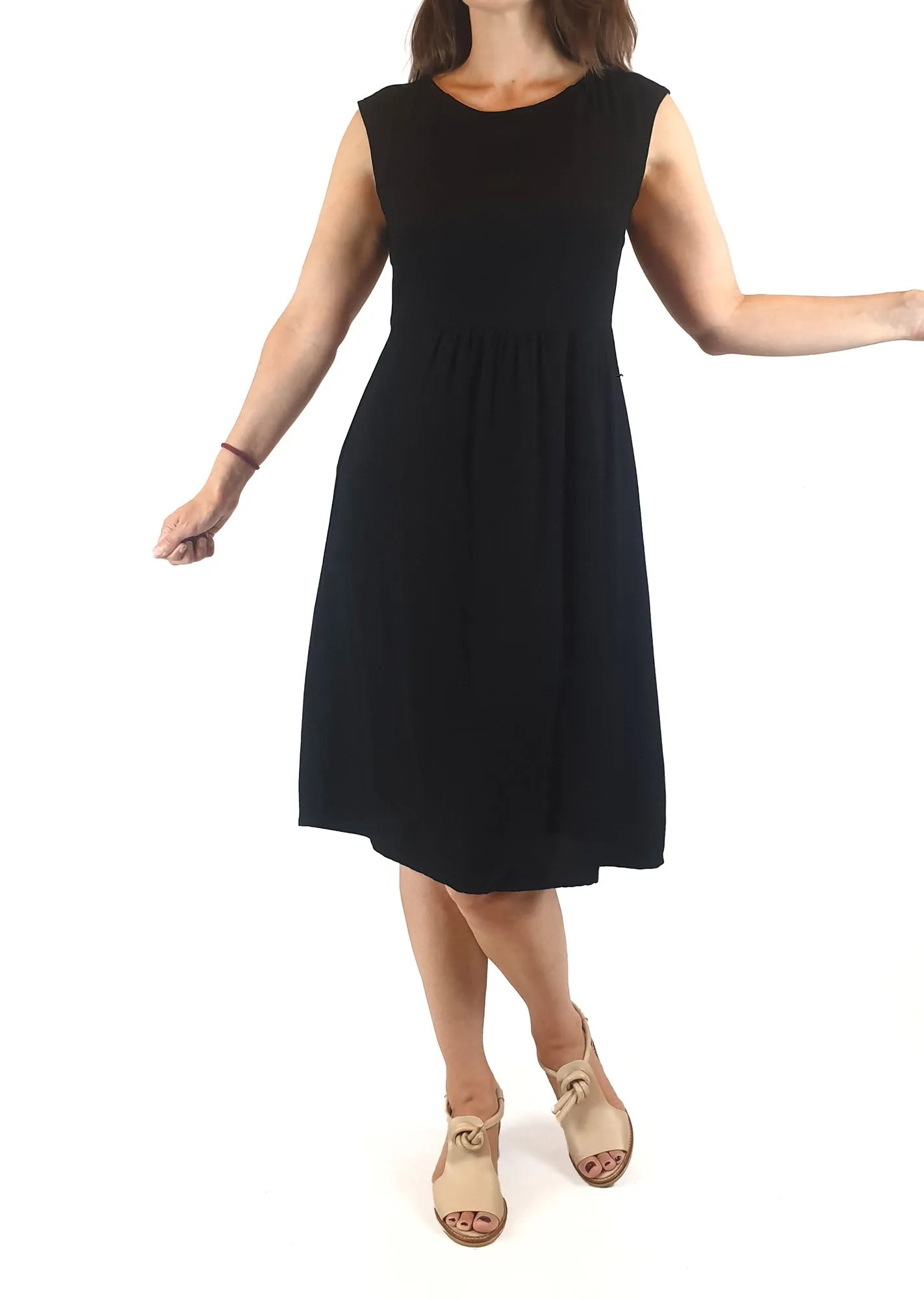 Indigo brand black sleeveless dress with hidden back zip size 8