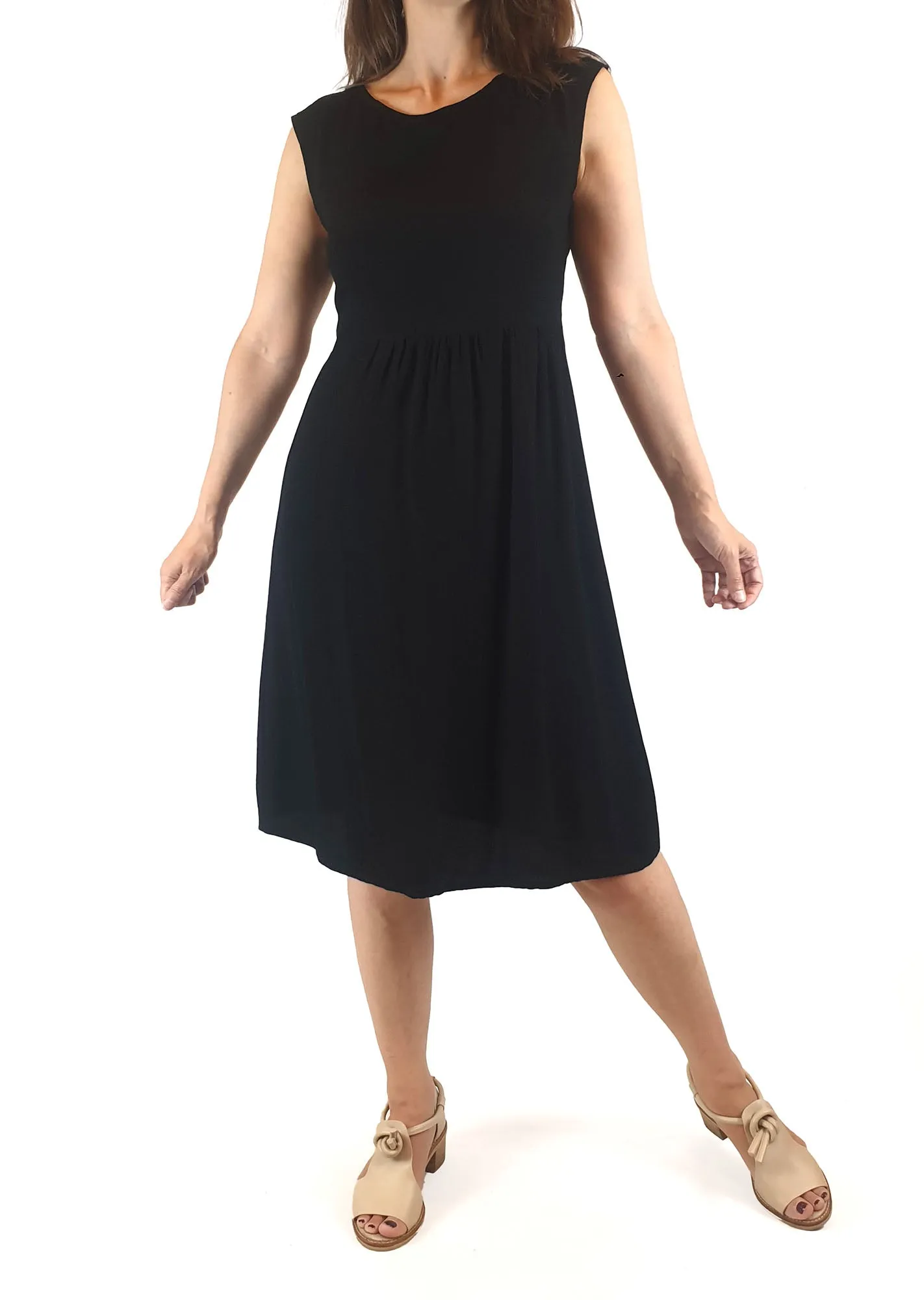 Indigo brand black sleeveless dress with hidden back zip size 8