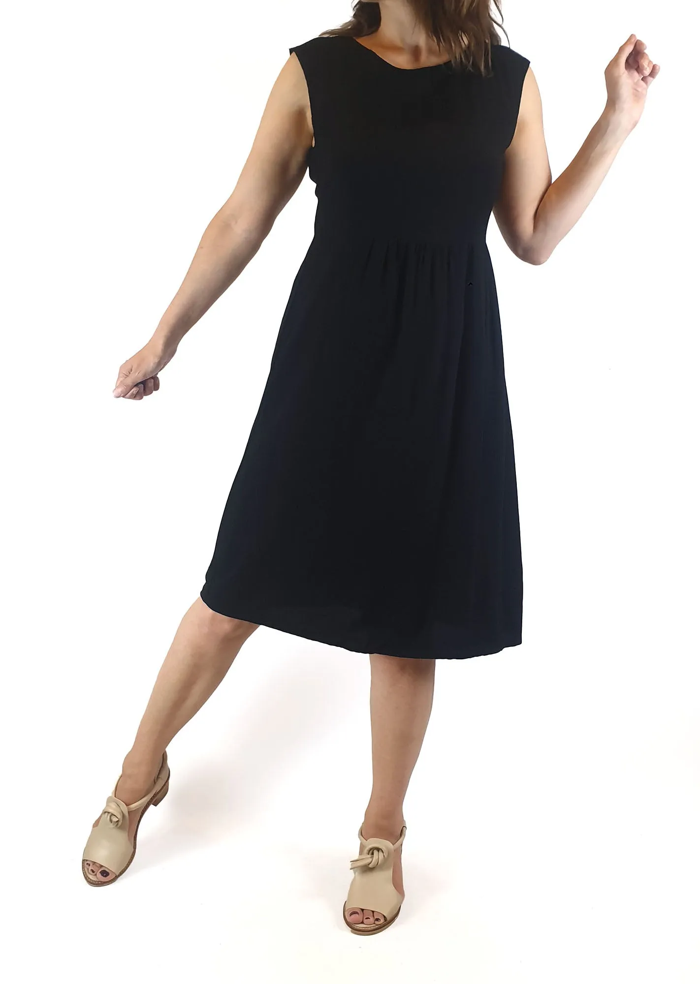 Indigo brand black sleeveless dress with hidden back zip size 8