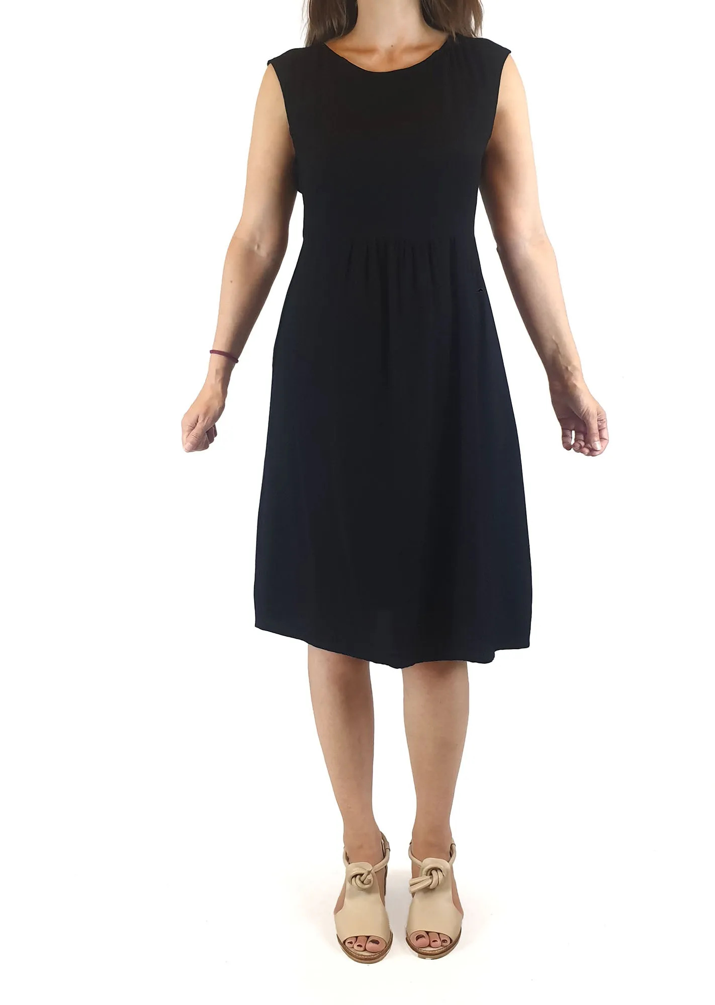 Indigo brand black sleeveless dress with hidden back zip size 8