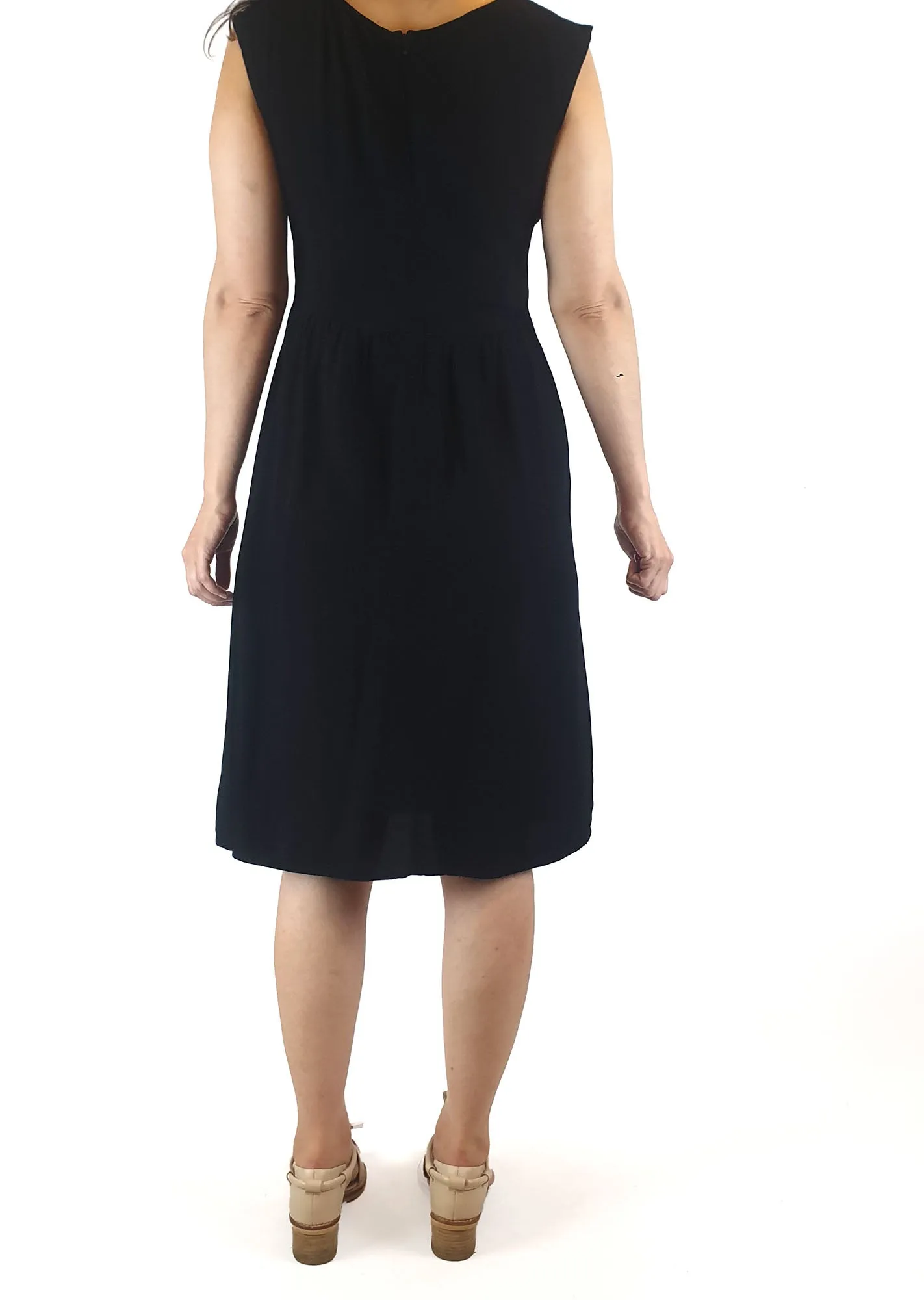 Indigo brand black sleeveless dress with hidden back zip size 8
