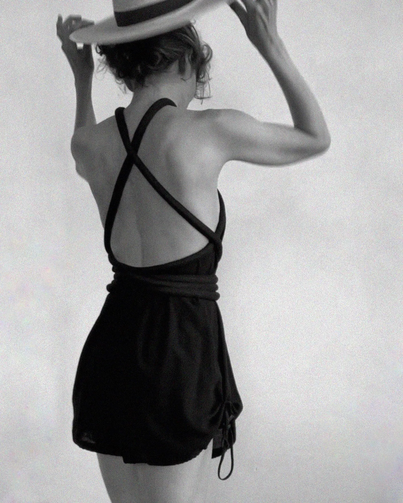 Infinite Rope Shorts Jumpsuit Sapphire Blue Crushed Silk