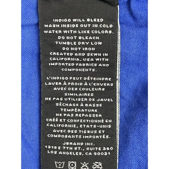 J BRAND  Blue Royal Jaguar Print Mid Rise Crop Ankle Skinny Jeans Size 28&quot;