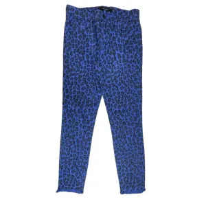 J BRAND  Blue Royal Jaguar Print Mid Rise Crop Ankle Skinny Jeans Size 28&quot;