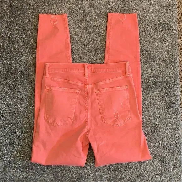 [J Brand] Grapefruit Distressed Jeans - Size 28