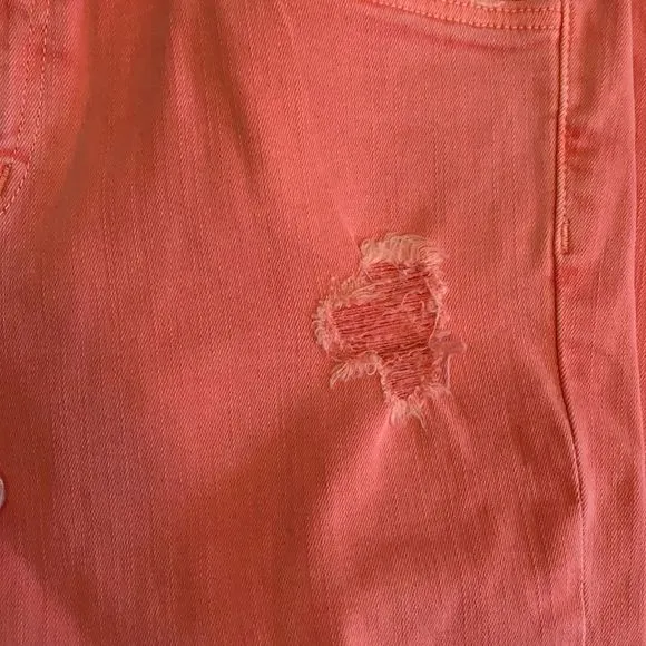 [J Brand] Grapefruit Distressed Jeans - Size 28