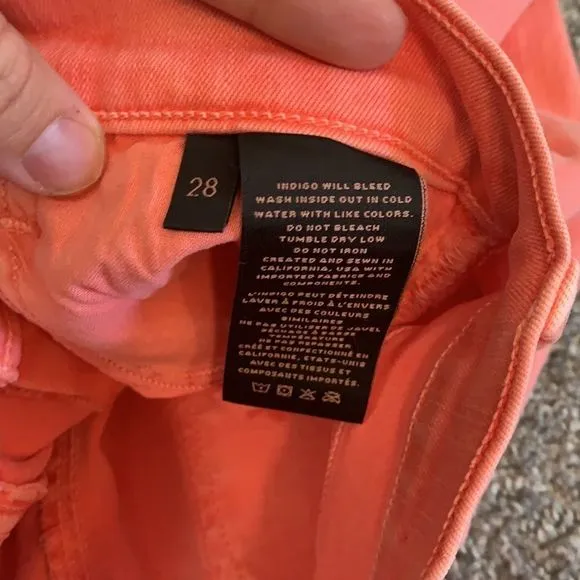 [J Brand] Grapefruit Distressed Jeans - Size 28