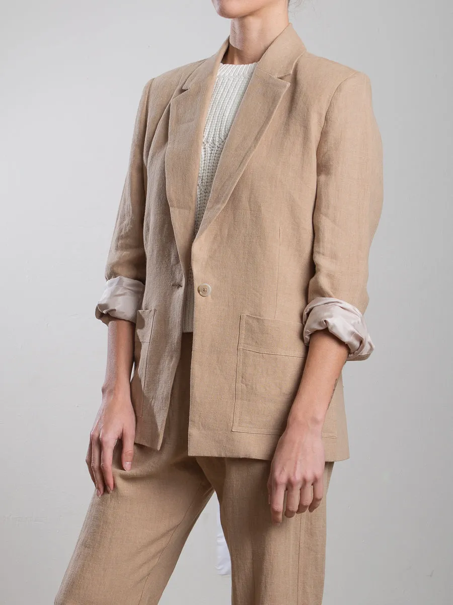 Jada Blazer in Canyon Twill - Teak
