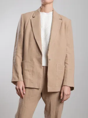 Jada Blazer in Canyon Twill - Teak