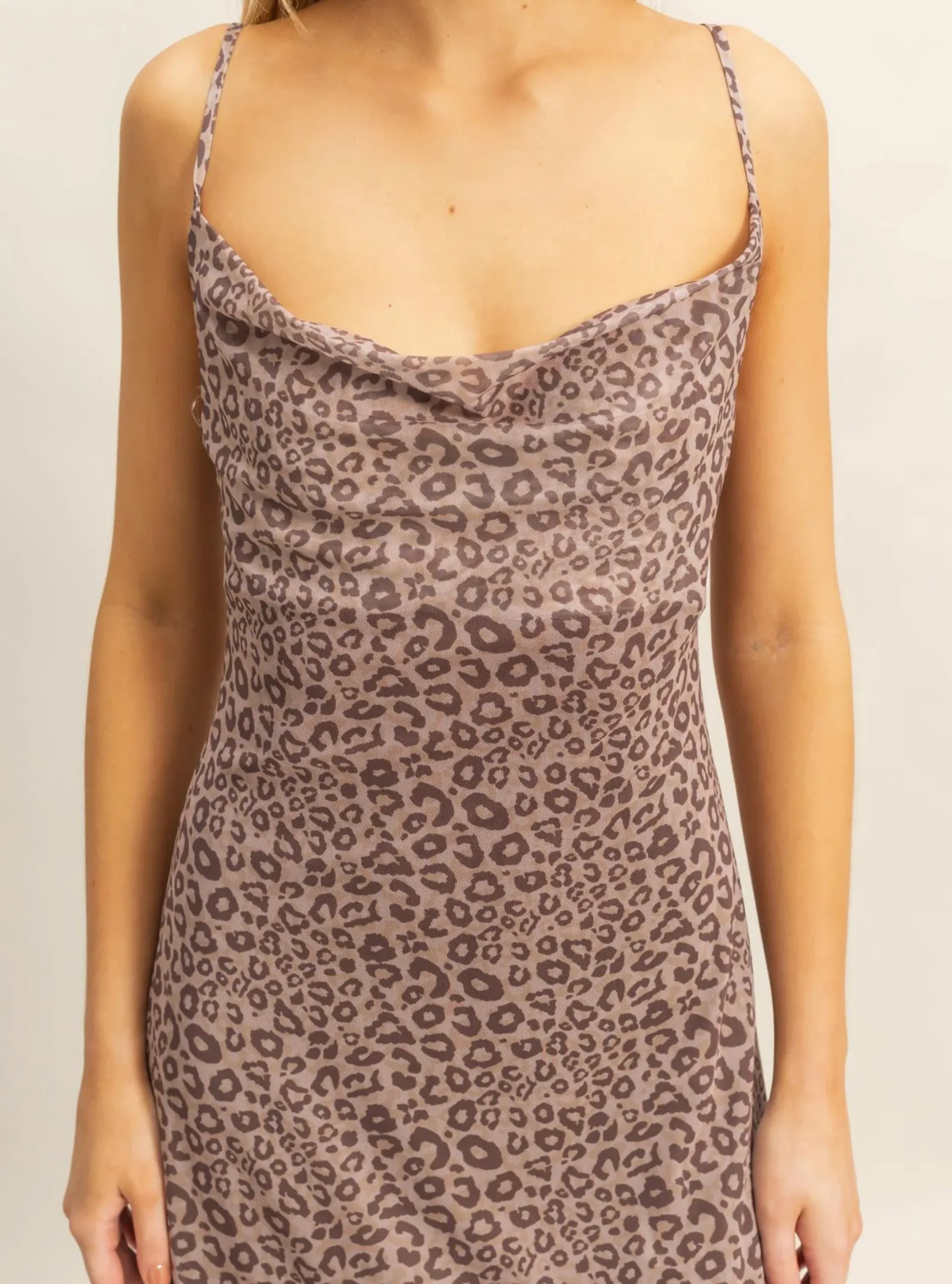 Janis Leopard Mesh Maxi