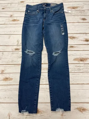 Jeans Skinny By Gap In Blue Denim, Size: 8