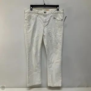 Jeans Skinny By Pilcro In White Denim, Size: 10