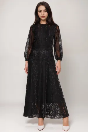 Johnny Was Biya Black Thea Lace Dress B33724-O