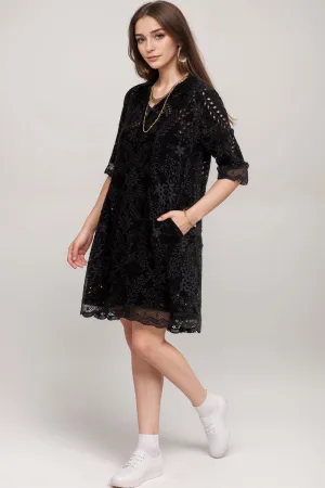 Johnny Was Black Yalladira Malfi Dress C34024