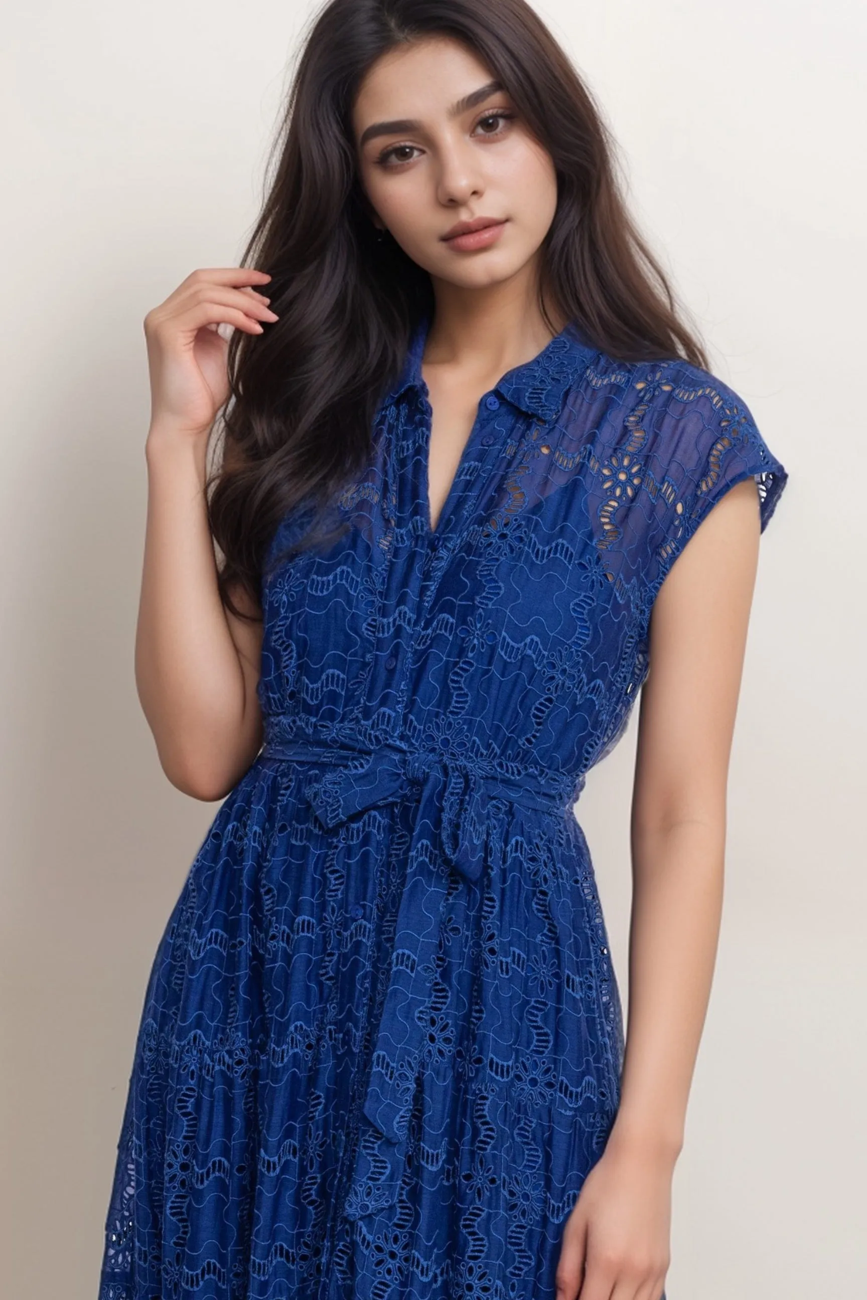 Johnny Was Jade Blue Marina Joy Silk Maxi Dress L32924-2