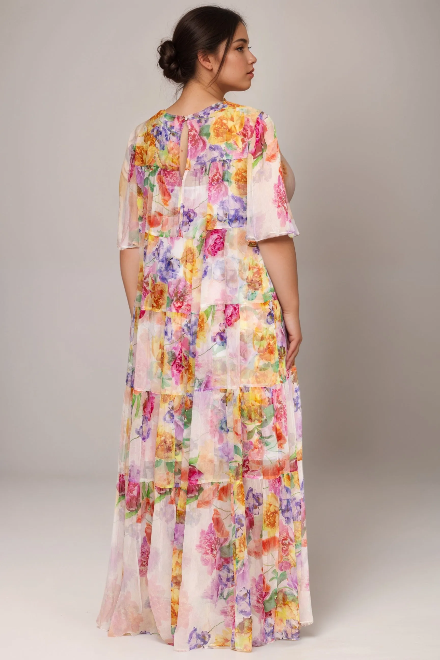 Johnny Was Jade Fionna Silk Maxi Dress L34224 Plus Size