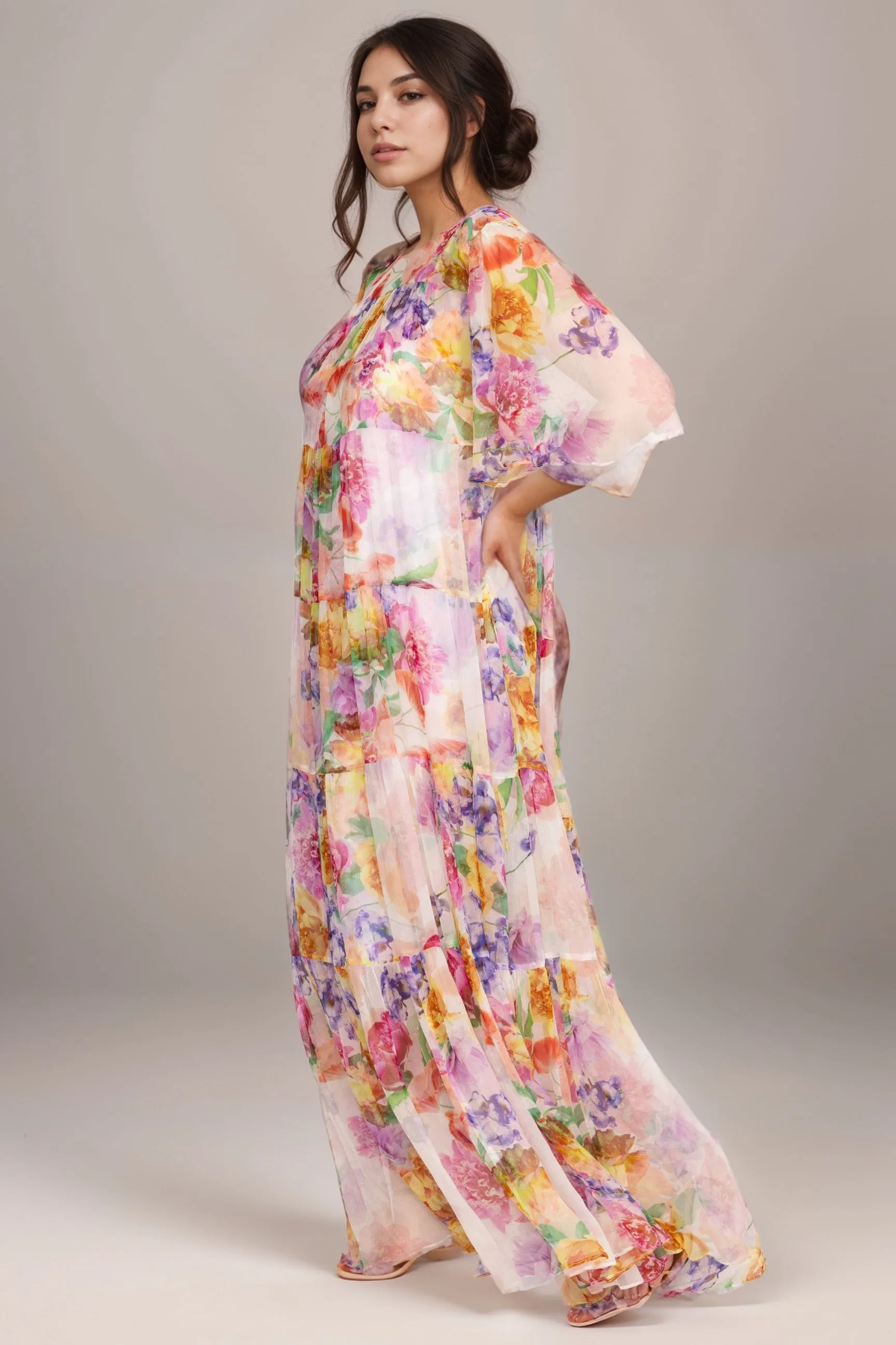 Johnny Was Jade Fionna Silk Maxi Dress L34224 Plus Size