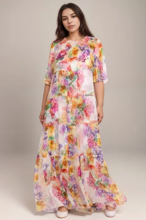 Johnny Was Jade Fionna Silk Maxi Dress L34224 Plus Size