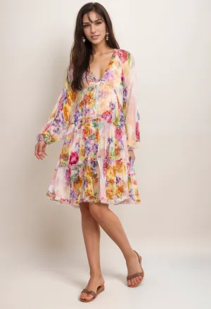 Johnny Was Jade Fionna Silk Mini Dress L34524