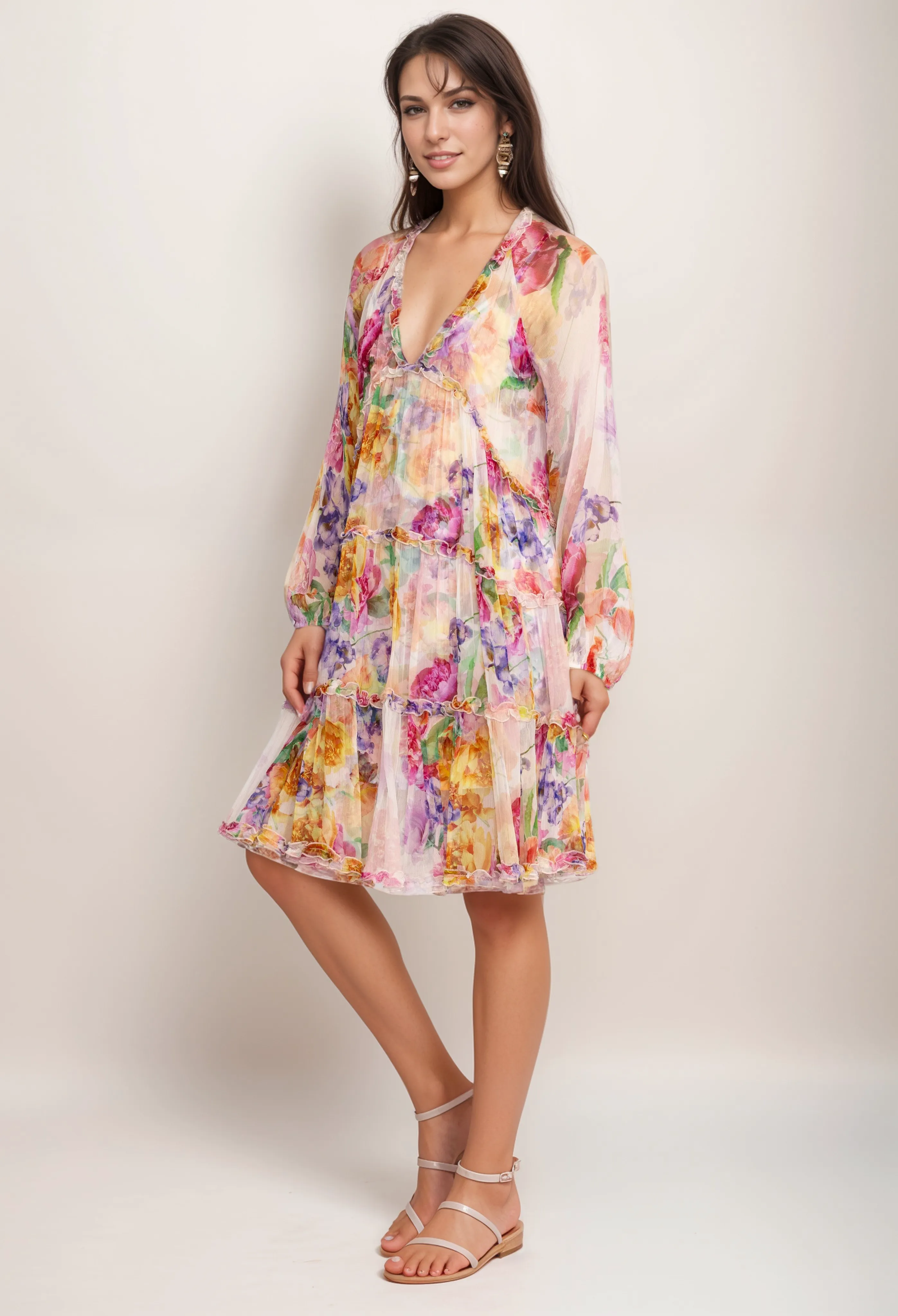 Johnny Was Jade Fionna Silk Mini Dress L34524