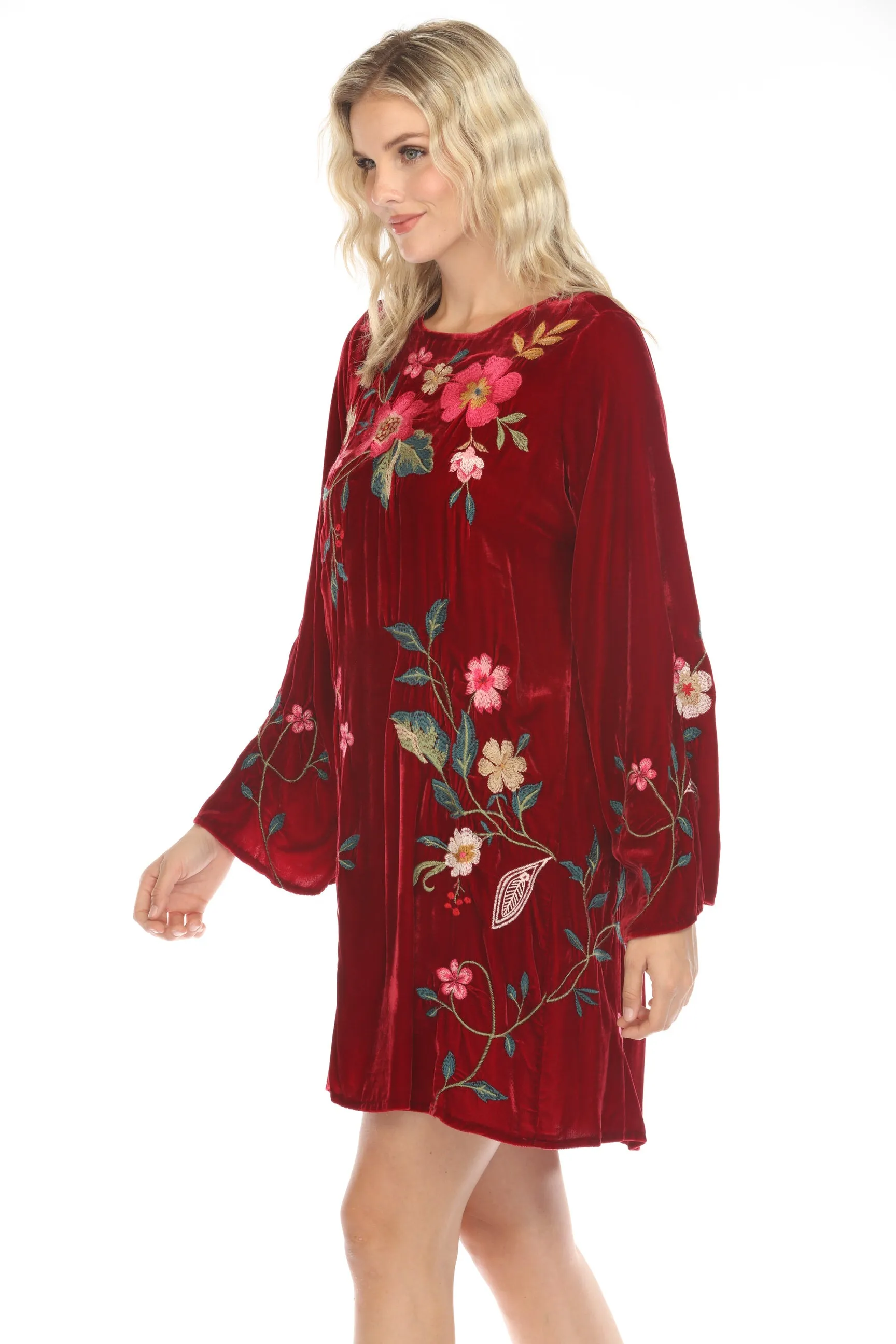 Johnny Was JWLA Rhoda Kimono Sleeve Velvet Swing Dress J34324-O